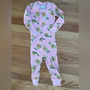 Hanna Andersson zip up avocado pajamas